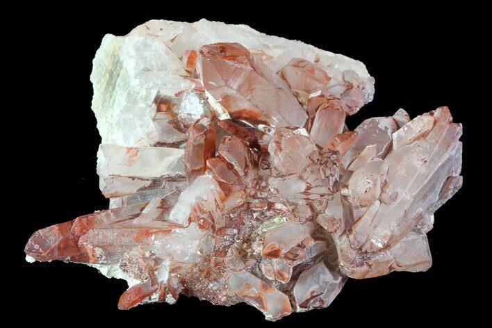 Natural, Red Quartz Crystal Cluster - Morocco #84353
